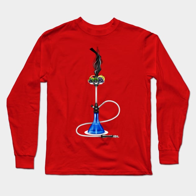 Realistic Hookah Long Sleeve T-Shirt by Mako Design 